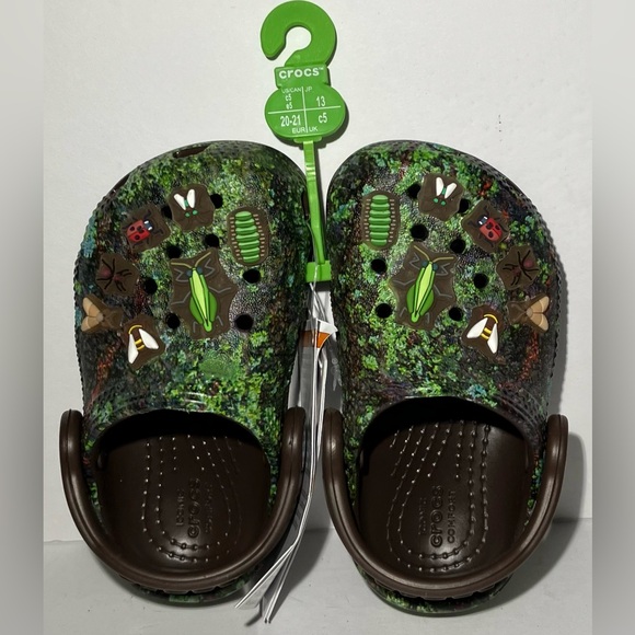 Crocs With Outdoor Bugs Clogs Inspired Moss Toddler C 5 *Brand New* - Picture 3 of 11